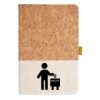 Cork And Heathered Fabric Hardcover Journal 5.5" X 8.25" Thumbnail