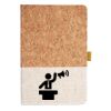 Cork And Heathered Fabric Hardcover Journal 5.5" X 8.25" Thumbnail