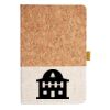 Cork And Heathered Fabric Hardcover Journal 5.5" X 8.25" Thumbnail
