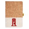 Cork And Heathered Fabric Hardcover Journal 5.5" X 8.25" Thumbnail