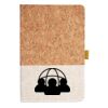 Cork And Heathered Fabric Hardcover Journal 5.5" X 8.25" Thumbnail