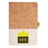 Cork And Heathered Fabric Hardcover Journal 5.5" X 8.25" Thumbnail
