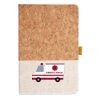 Cork And Heathered Fabric Hardcover Journal 5.5" X 8.25" Thumbnail