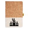 Cork And Heathered Fabric Hardcover Journal 5.5" X 8.25" Thumbnail