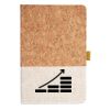 Cork And Heathered Fabric Hardcover Journal 5.5" X 8.25" Thumbnail