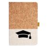 Cork And Heathered Fabric Hardcover Journal 5.5" X 8.25" Thumbnail