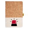 Cork And Heathered Fabric Hardcover Journal 5.5" X 8.25" Thumbnail