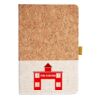 Cork And Heathered Fabric Hardcover Journal 5.5" X 8.25" Thumbnail