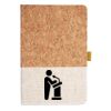 Cork And Heathered Fabric Hardcover Journal 5.5" X 8.25" Thumbnail