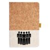 Cork And Heathered Fabric Hardcover Journal 5.5" X 8.25" Thumbnail