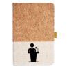 Cork And Heathered Fabric Hardcover Journal 5.5" X 8.25" Thumbnail