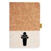Cork And Heathered Fabric Hardcover Journal 5.5" X 8.25" Thumbnail