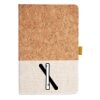 Cork And Heathered Fabric Hardcover Journal 5.5" X 8.25" Thumbnail