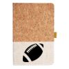 Cork And Heathered Fabric Hardcover Journal 5.5" X 8.25" Thumbnail