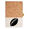 Cork And Heathered Fabric Hardcover Journal 5.5" X 8.25" Thumbnail