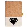 Cork And Heathered Fabric Hardcover Journal 5.5" X 8.25" Thumbnail
