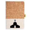 Cork And Heathered Fabric Hardcover Journal 5.5" X 8.25" Thumbnail
