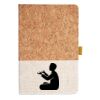Cork And Heathered Fabric Hardcover Journal 5.5" X 8.25" Thumbnail
