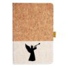 Cork And Heathered Fabric Hardcover Journal 5.5" X 8.25" Thumbnail