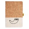 Cork And Heathered Fabric Hardcover Journal 5.5" X 8.25" Thumbnail