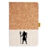 Cork And Heathered Fabric Hardcover Journal 5.5" X 8.25" Thumbnail