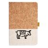 Cork And Heathered Fabric Hardcover Journal 5.5" X 8.25" Thumbnail