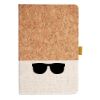 Cork And Heathered Fabric Hardcover Journal 5.5" X 8.25" Thumbnail