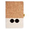 Cork And Heathered Fabric Hardcover Journal 5.5" X 8.25" Thumbnail