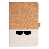 Cork And Heathered Fabric Hardcover Journal 5.5" X 8.25" Thumbnail