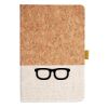 Cork And Heathered Fabric Hardcover Journal 5.5" X 8.25" Thumbnail