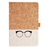 Cork And Heathered Fabric Hardcover Journal 5.5" X 8.25" Thumbnail