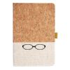 Cork And Heathered Fabric Hardcover Journal 5.5" X 8.25" Thumbnail