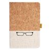 Cork And Heathered Fabric Hardcover Journal 5.5" X 8.25" Thumbnail