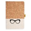 Cork And Heathered Fabric Hardcover Journal 5.5" X 8.25" Thumbnail