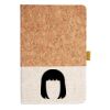 Cork And Heathered Fabric Hardcover Journal 5.5" X 8.25" Thumbnail