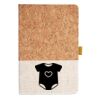 Cork And Heathered Fabric Hardcover Journal 5.5" X 8.25" Thumbnail