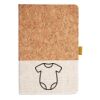 Cork And Heathered Fabric Hardcover Journal 5.5" X 8.25" Thumbnail