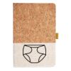 Cork And Heathered Fabric Hardcover Journal 5.5" X 8.25" Thumbnail