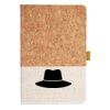 Cork And Heathered Fabric Hardcover Journal 5.5" X 8.25" Thumbnail