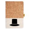 Cork And Heathered Fabric Hardcover Journal 5.5" X 8.25" Thumbnail