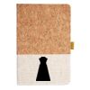 Cork And Heathered Fabric Hardcover Journal 5.5" X 8.25" Thumbnail