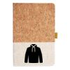 Cork And Heathered Fabric Hardcover Journal 5.5" X 8.25" Thumbnail