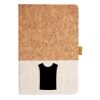 Cork And Heathered Fabric Hardcover Journal 5.5" X 8.25" Thumbnail