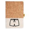 Cork And Heathered Fabric Hardcover Journal 5.5" X 8.25" Thumbnail