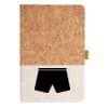 Cork And Heathered Fabric Hardcover Journal 5.5" X 8.25" Thumbnail