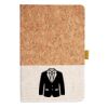 Cork And Heathered Fabric Hardcover Journal 5.5" X 8.25" Thumbnail