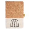 Cork And Heathered Fabric Hardcover Journal 5.5" X 8.25" Thumbnail