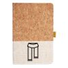 Cork And Heathered Fabric Hardcover Journal 5.5" X 8.25" Thumbnail