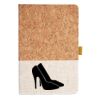 Cork And Heathered Fabric Hardcover Journal 5.5" X 8.25" Thumbnail