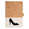 Cork And Heathered Fabric Hardcover Journal 5.5" X 8.25" Thumbnail